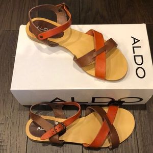 Aldo pecor leather sandal size 39